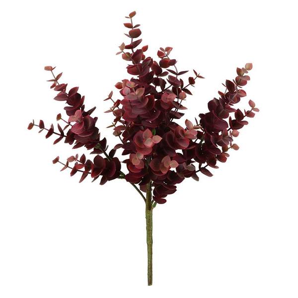 13" Artificial Burgundy Jade Leaf Spray (4 pack)