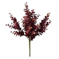View 13" Artificial Burgundy Jade Leaf Spray (4 pack)