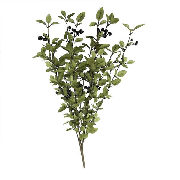 30" Artificial Green Huckleberry Spray