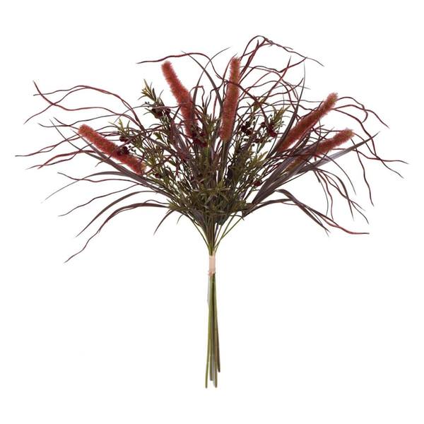27" Artificial Burgundy Euphoria Onion Grass Bush
