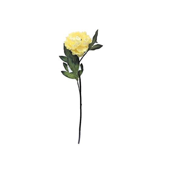 25" Artificial Yellow Peony Stem (3 pack)