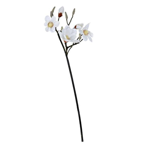 36" Artificial White Magnolia Spray