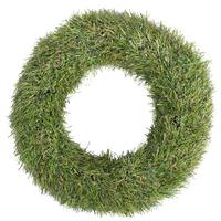 Vickerman 10" Artificial Green Grass Wreath (2 pack)