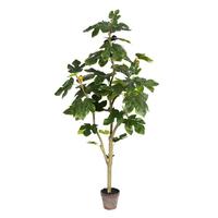 Vickerman 4' Artificial Fig Tree in Planter Pot