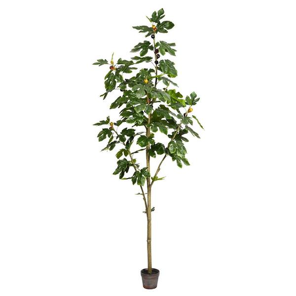 7' Artificial Fig Tree in Planter Pot