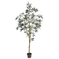 Vickerman 6' Artificial Olive Tree in Planter Pot