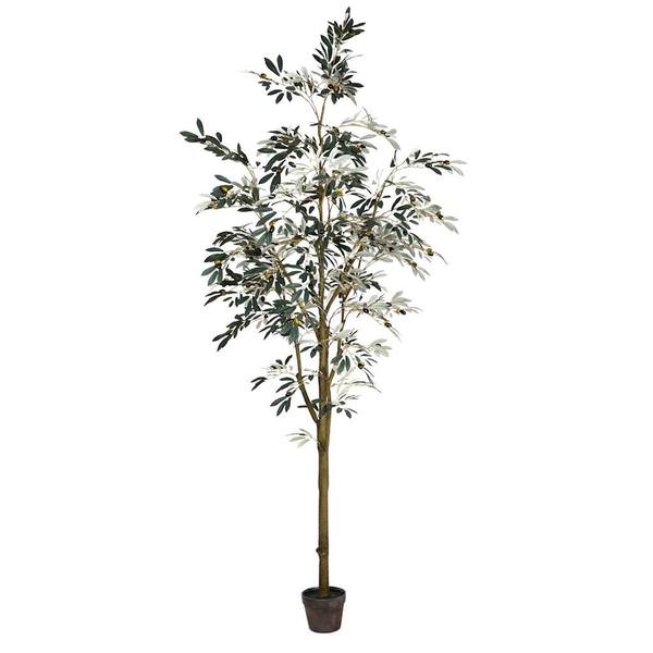 8' Artificial Olive Tree in Planter Pot