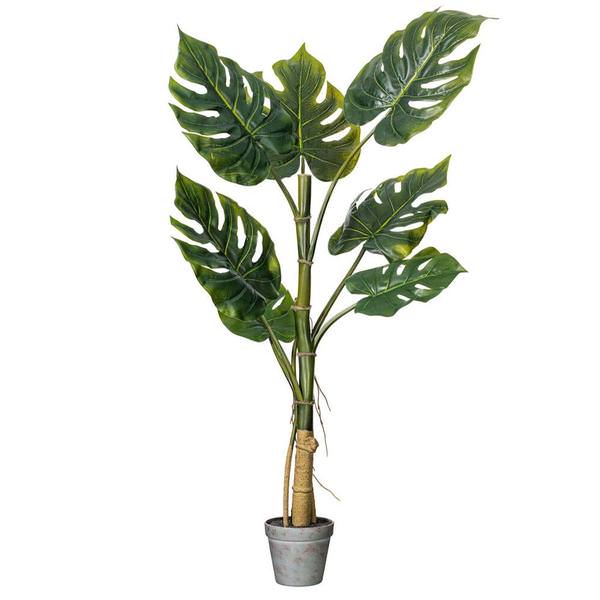38" Artificial Potted Grand Split Philodendron Plant