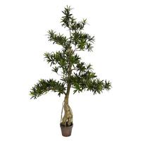 Vickerman 48" Artificial Potted Podocarpus Tree