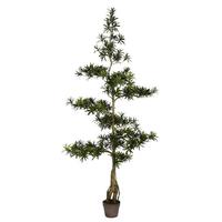 Vickerman 72" Artificial Potted Podocarpus Tree