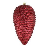 Vickerman 7" Wine Matte Glitter Pine Cone Ornament (4 pack)