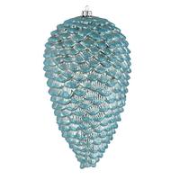 Vickerman 7" Baby Blue Matte Glitter Pine Cone Ornament (4 pack)