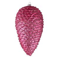 Vickerman 7" Mauve Matte Glitter Pine Cone Ornament (4 pack)