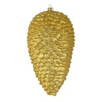 View 10" Gold Matte Glitter Pine Cone Ornament (2 pack)