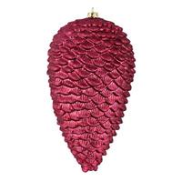 Vickerman 10" Berry Red Matte Glitter Pine Cone Ornament (2 pack)