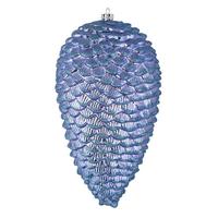 Vickerman 10" Periwinkle Matte Glitter Pine Cone Ornament (2 pack)