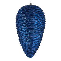 Vickerman 10" Midnight Blue Matte Glitter Pine Cone Ornament (2 pack)