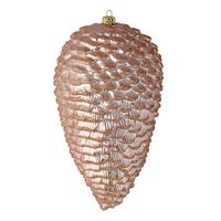 Vickerman 10" Rose Gold Matte Glitter Pine Cone Ornament (2 pack)