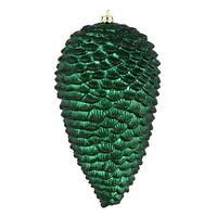 Vickerman 10" Midnight Green Matte Glitter Pine Cone Ornament (2 pack)