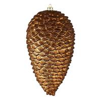 Vickerman 10" Mocha Matte Glitter Pine Cone Ornament (2 pack)