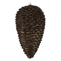 Vickerman 10" Gunmetal Matte Glitter Pine Cone Ornament (2 pack)