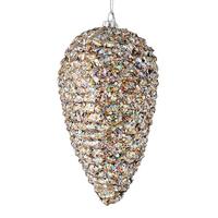 Vickerman 10" Multi-Colored Matte Glitter Pine Cone Ornament (2 pack)