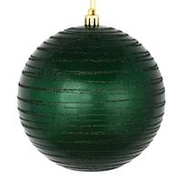 Vickerman 3" Midnight Green Candy Glitter Ball Ornament (6 pack)