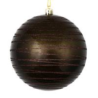 View 3" Gunmetal Candy Glitter Ball Ornament (6 pack)