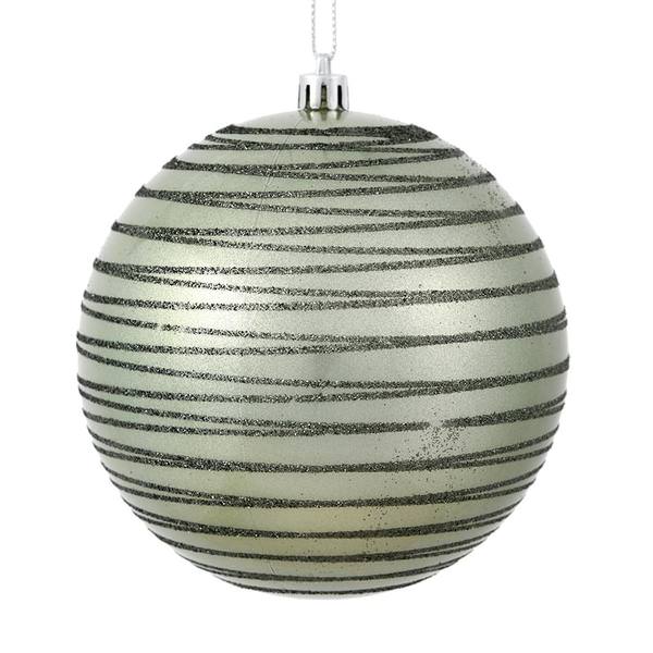 4" Wrought Iron Candy Glitter Ball Ornament (4 pack)