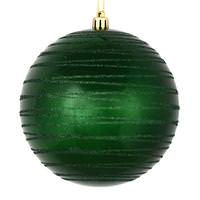 View 4.75" Emerald Candy Glitter Ball Ornament (4 pack)
