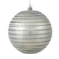 Vickerman 4.75" Limestone Candy Glitter Ball Ornament (4 pack)
