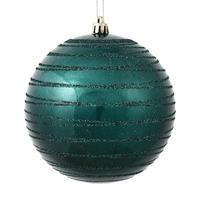 View 6" Sea Blue Candy Glitter Ball Ornament (3 pack)