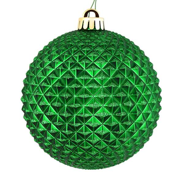 2.75" Green Durian Glitter Ball Ornament (12 pack)