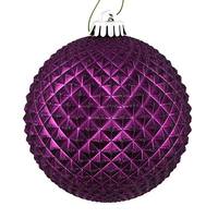 View 2.75" Plum Durian Glitter Ball Ornament (12 pack)