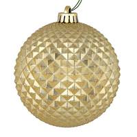 View 2.75" Champagne Durian Glitter Ball Ornament (12 pack)