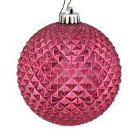 View 2.75" Mauve Durian Glitter Ball Ornament (12 pack)