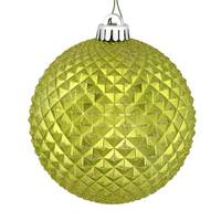View 2.75" Lime Durian Glitter Ball Ornament (12 pack)