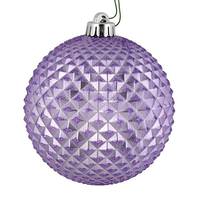 View 4" Lavender Durian Glitter Ball Ornament (6 pack)