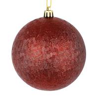 Vickerman 4" Burgundy Brushed Ball Ornament (6 pack)