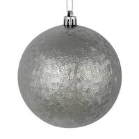 View 4" Pewter Brushed Ball Ornament (6 pack)