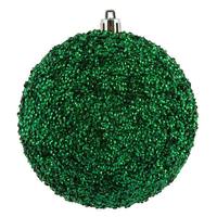 Vickerman 8" Seafoam Beaded Ball Ornament (2 pack)