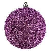 View 8" Mauve Beaded Ball Ornament (2 pack)