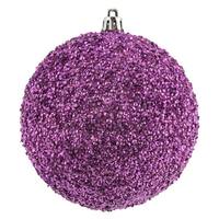 View 4" Pink Beaded Ball Ornament (6 pack)