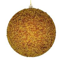 Vickerman 8" Copper Beaded Ball Ornament (2 pack)