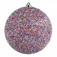 Vickerman 6" Multi-Color Beaded Christmas Ornament (4 Pack)