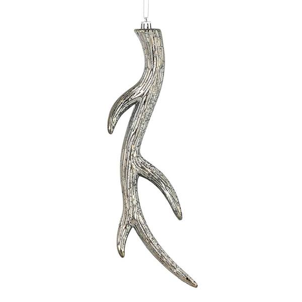 12" Wrought Iron Brushed Antler Ornament (6 pack)