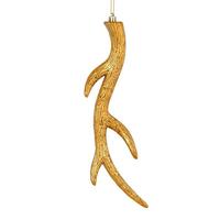 Vickerman 12" Copper Gold Brushed Antler Ornament (6 pack)