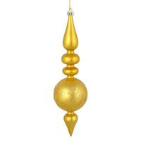 Vickerman 10" Gold Candy Snowflake Finial Ornament (4 pack)