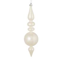 Vickerman 10" White Candy Snowflake Finial Ornament (4 pack)