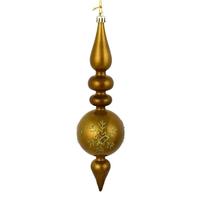 View 10" Olive Candy Snowflake Finial Ornament (4 pack)